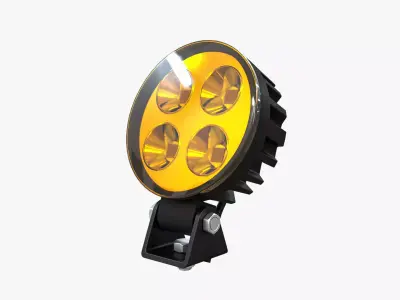 Circular Amber LED Light Bar V2 3D model