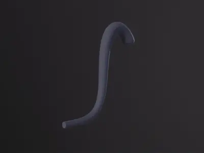 Cat Tail 3D Model Low-poly 3D model