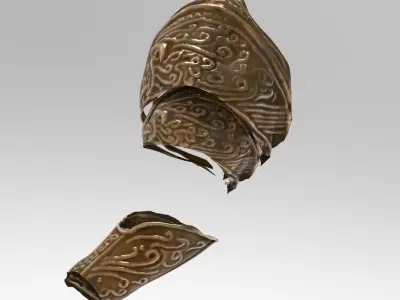 Armor Organic patterns shoulder pad and wrist 3D model