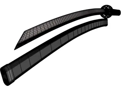 Katana Sword Low-poly 3D model shop