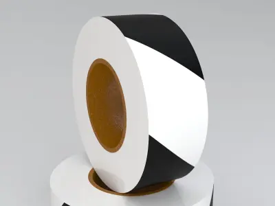 Black Barricade Tape 3D model