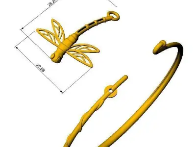 Dragonfly Bracelet  3D print model