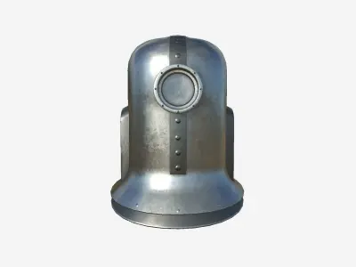 Old Diving Helmet C07 Steel - Character Design Fashion Low-poly 3D model