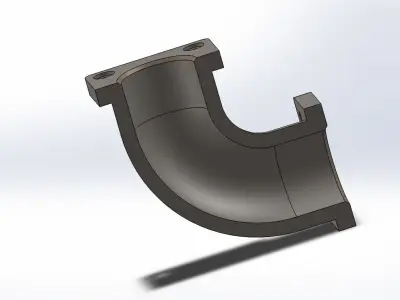 Pipe and flange 3D model