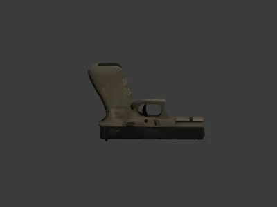 Low Poly Glock Pistol Game Ready 3D Handgun Free low-poly 3D model