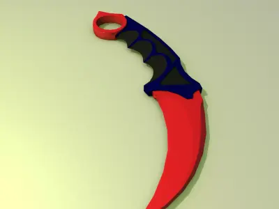 Kerambit knife RBR low-poly game ready Low-poly 3D model