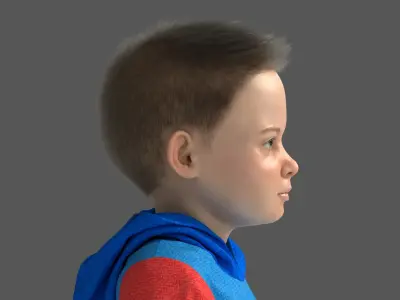 Luca Realistic Child Boy Character 3D model