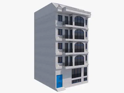 European building 4 3D model