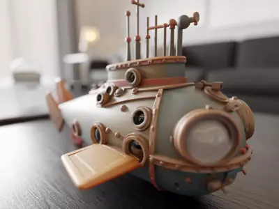 submarine 3D print model get