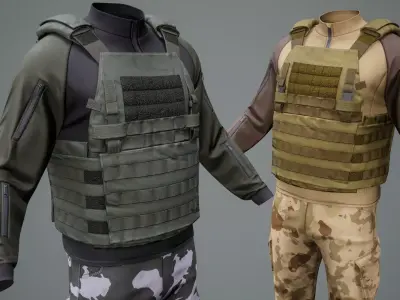 Tactical Gear Pack PRO 01 Low-poly 3D model