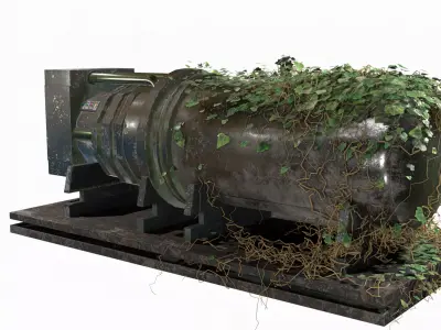 Post Apocalyptic Generator Free low-poly 3D model