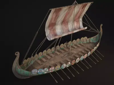 Viking ship 3D model buy