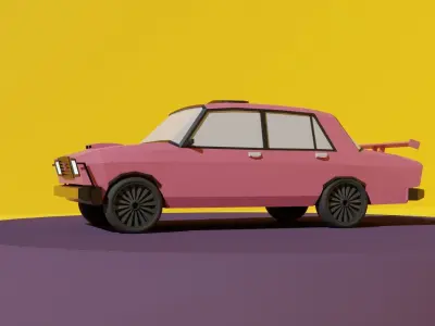 low poly car Low-poly 3D model from CGTrader