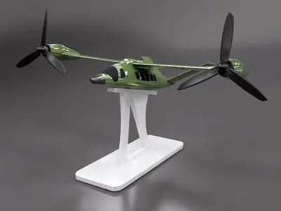 VTOL 3d printable vehicle 3D print model