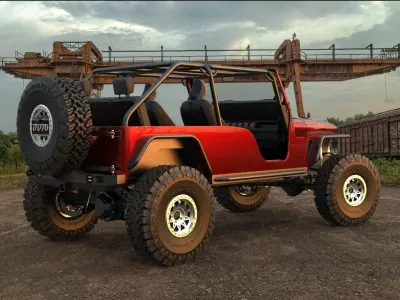 Jeep CJ5 Extended Cab 3D model