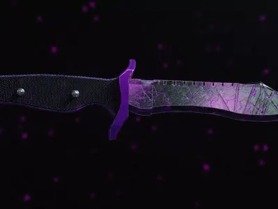 Bowie Knife CSGO Skin Free low-poly 3D model