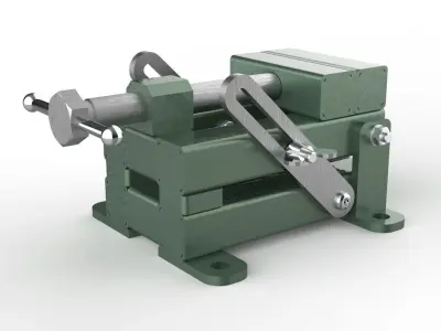 Angular clamp Low-poly 3D model