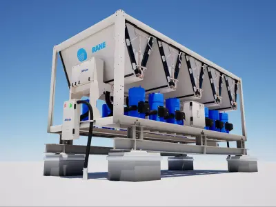 HVAC Rooftop Air Ventilation System  3D model
