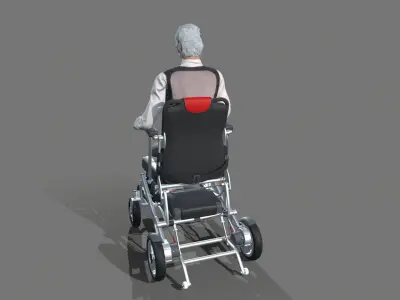 wheelchair Low-poly 3D model buy