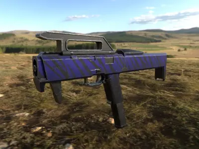 FMG - Submachine Gun Low-poly 3D model