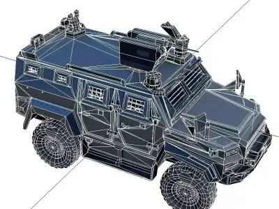 Ejder Yalcin Armored Personnel Carrier Low Poly APC Model Low-poly 3D model
