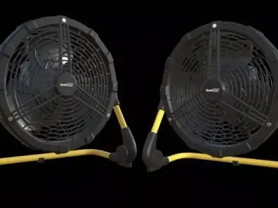 Rechargeable Outdoor Mist Fan Low-poly 3D model