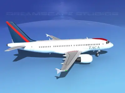 Airbus A319 TACA Airlines 3D model