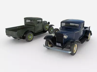 1932 Ford Model 18 pickup Low-poly 3D model