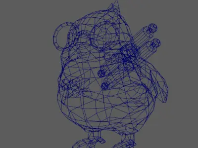 Stylized bird Low-poly 3D model