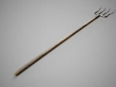 Pitchfork Low-poly 3D model