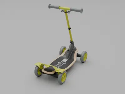 Baby stroller Low-poly 3D model buy