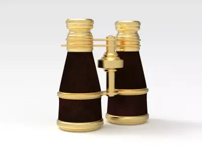 Binocular Low-poly 3D model get