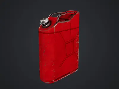 Fuel Can Low-poly 3D model purchase