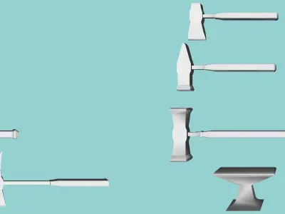 Tools pack Free low-poly 3D model