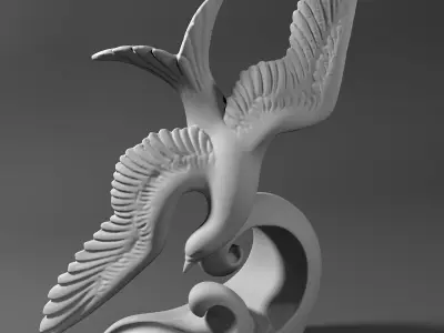 Bird sculpture 3D model