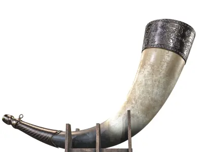 Viking Drinking Horn Low-poly 3D model