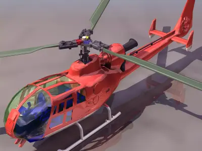 helicopter chinook - chinook Low-poly 3D model