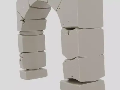 Broken Stone Archway for 3D print 3D model