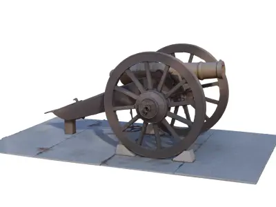 Yongdudondae Cannon in Ganghwado Island 3D model