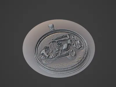 Car Pendant Medallion 3D print model