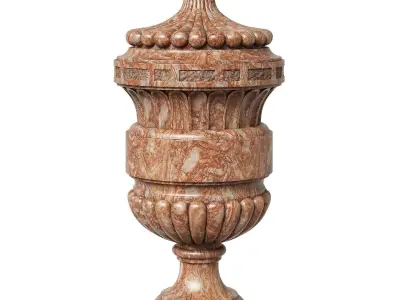 Large Louis Xiv Porta Santa Rara Marble Urn 3D model