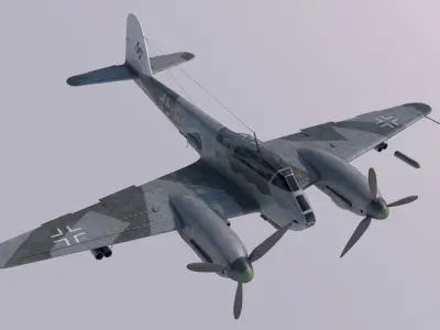 Me-410A1 luftwaffe bf fighter 3D model
