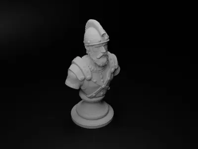 Medieval Catapult Operator Bust Chess 3D print model purchase