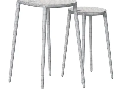 Rogers Side Coffee Tables By Porada 3D model
