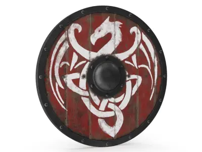 Wooden Viking Shields 3D model