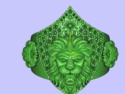 LION RING 3D print model 11