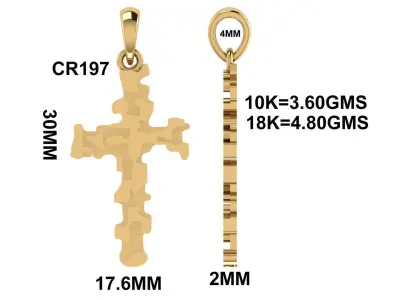 CROSS PENDANT CR197 3D print model