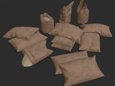 Generic Bags Assets Low-poly 3D model