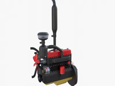 Tractor Engine 3D model