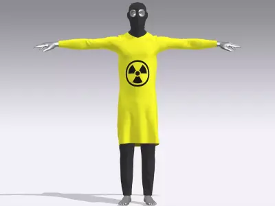 Hazmat Suits Low-poly 3D model purchase